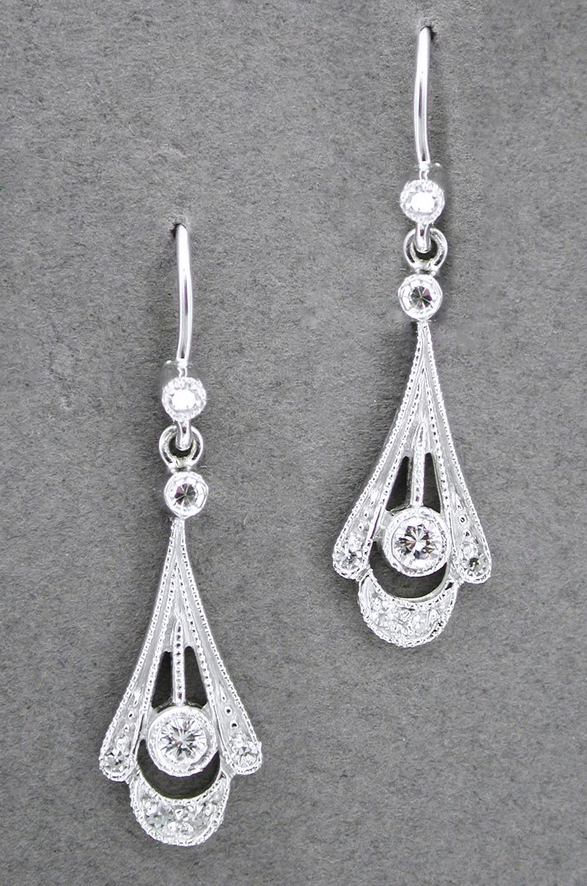 Vintage style clearance diamond earrings