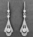 Vintage Platinum Art Deco Diamond Drop Earrings Circa 1920s