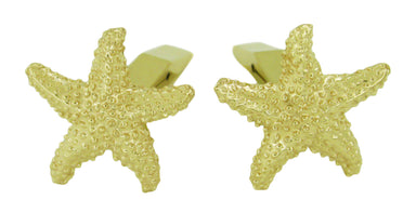 Starfish Cufflinks in 14 Karat Yellow Gold - alternate view