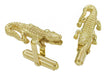 Yellow Gold Alligator Cufflinks - GCL142