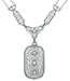 1930's Filigree Art Deco Lavalier Pendant Drop Necklace in Sterling Silver