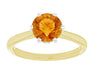 Heirloom Crown Citrine Solitaire Engagement Ring in 14 Karat Yellow and White Gold Mixed Metals