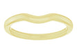 14K Yellow Gold Smooth Curved Half Round Wedding Band