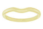 14K Yellow Gold Smooth Curved Half Round Wedding Band