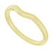 14K Yellow Gold Smooth Curved Half Round Wedding Band