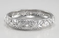 Art Deco Burnside Antique Heirloom Rose Cut Diamond Wedding Ring in Platinum - Size 7.5