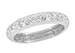 Harwinton Art Deco Platinum Filigree Diamond Antique Heirloom Wedding Ring - Size 9 1/2