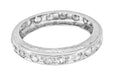 Bakersville Platinum Art Deco Eternity Single Cut Diamond Wedding Ring - Size 5.5