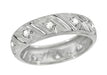 Art Deco Warran Antique Filigree Diamond Wedding Band in Platinum - Size 6