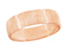 Rose Gold 6mm 1950's Radiating Starbursts Vintage Style Wedding Band