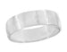 Engraved Radiating Starbursts 1950's Era Vintage Style Wide Wedding Band in White Gold - 6mm