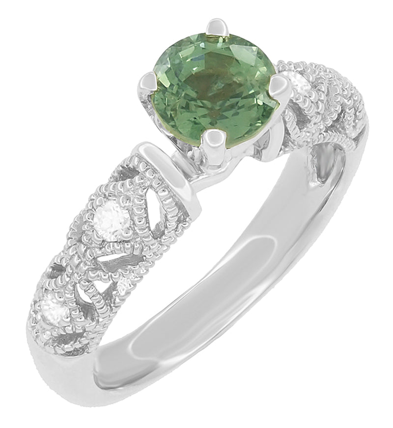 Gold Oval Cut Green Sapphire Engagement Ring - Coolring Jewelry