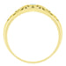 Edwardian Filigree Aquamarine Band Ring in 14 Karat Yellow Gold