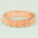 14K Rose Gold Basketweave Wedding Ring - 1960's Design - 4mm Wide