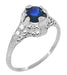 Antique Edwardian Filigree Sapphire and Diamond Ring in Platinum 1.16 Carats Natural Sapphire 950 Platinum