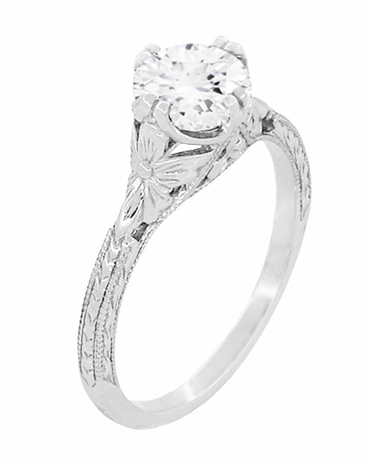  STAR JEWELLER Vintage 2.5 Ct Round Cut White Diamond Solitaire  Filigree Floral Design Wedding Engagement Ring for Women, Girl's and Teens  in 925 Sterling Silver White Gold Finish (4): Clothing, Shoes