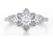 Flowers & Leaves Victorian 1/4 Carat Diamond Engagement Ring in White Gold
