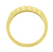 1980's 14 Karat Yellow Gold Open Scrolls Solo Diamond Wedding Band