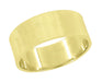 Yellow Gold 1950's Retro 7mm Wide Vertical Carved Grooves Flat Wedding Band
