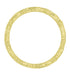 Art Deco Sculptural 14 Karat Yellow Gold Hand Carved Eternity Diamond Wedding Ring