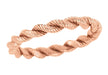 Stackable Love Twist Cable Wedding Band in Rose Gold - 10K or 14K