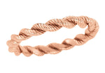 Stackable Love Twist Cable Wedding Band in Rose Gold - 10K or 14K