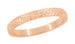 Rose Gold Antique Style 1950's Retro Design Mardi Gras Wedding Ring - 3mm