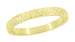 Mardi Gras 1950's Vintage Reissue Yellow Gold Three Sided Sculptural Wedding Band - 3mm Wide
