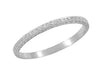 Extremely Thin Antique Platinum Engraved Wedding Band - R633P