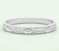 Art Deco Flowers and Bars Wedding Ring in White Gold