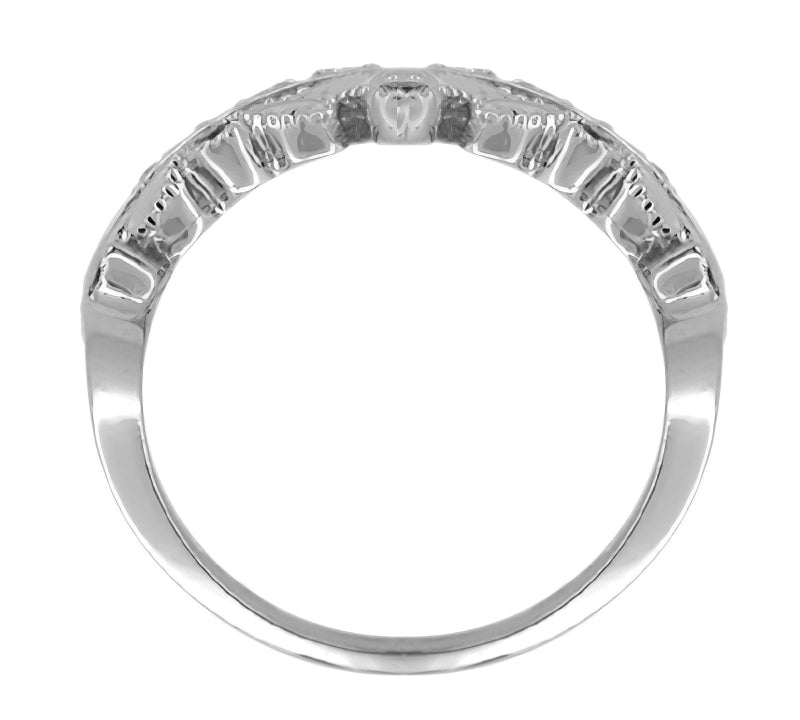 Ashton Royal Crown Ring in White Gold with Diamonds - 14K or 18K - Item: R644W14 - Image: 3