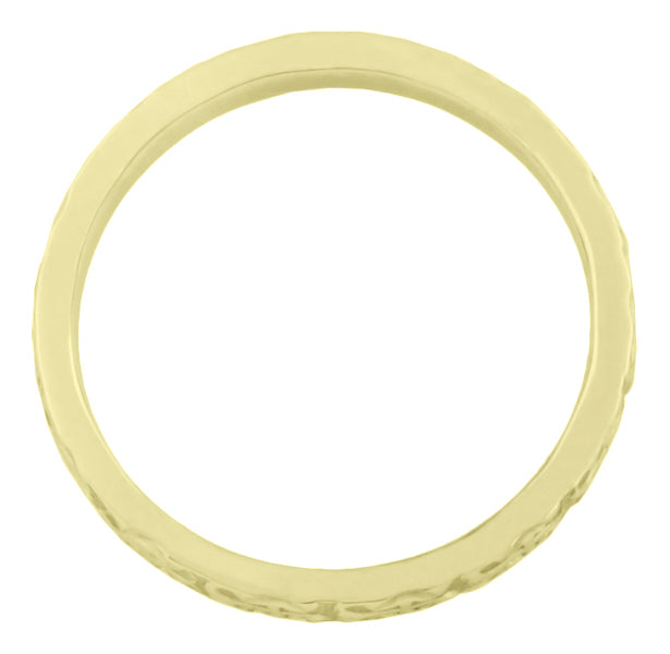 Mid Century Modern Yellow Gold Anchor and Cross Wedding Band - 3mm Wide - Item: R667Y - Image: 2