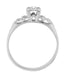 Rylie Mid Century Modern Vintage Diamond Engagement Ring in 14K White Gold