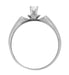 Caura Mid Century Modern Vintage Diamond Engagement Ring in 14K White Gold