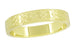 Yellow Gold 1950's Mid Century Modern Carved Interlocking Chevrons Wedding Ring - 4mm