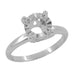 Vintage 1950's Design Illusion Solitaire Ring Setting in 14K White Gold - for a 3/4 Ct (6mm) to 1 Ct Diamond (6.5mm)