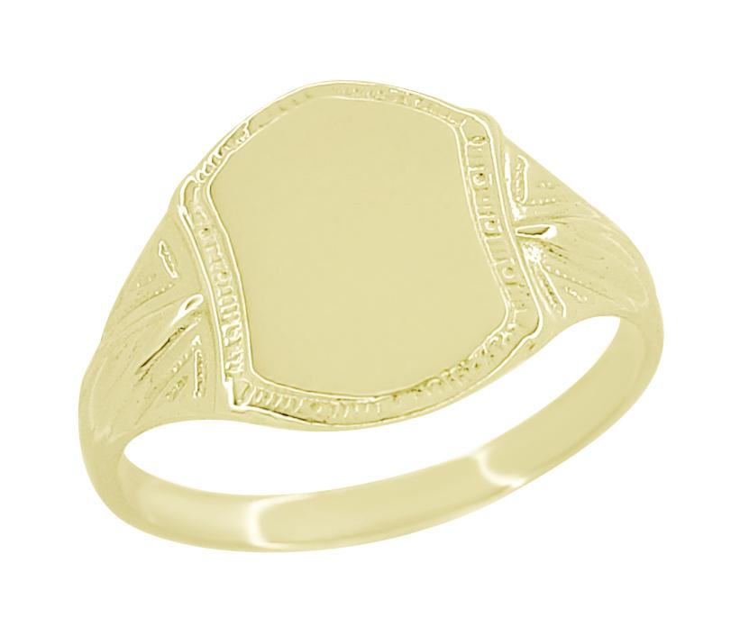 Victorian Antique Small Yellow Gold Signet Ring — Antique Jewelry Mall