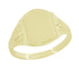 Yellow Gold Antique Victorian Signet Ring for Pinky Finger