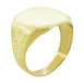 Mens Sunburst Carved Antique Victorian Rectangular Signet Ring - 14K Yellow Gold