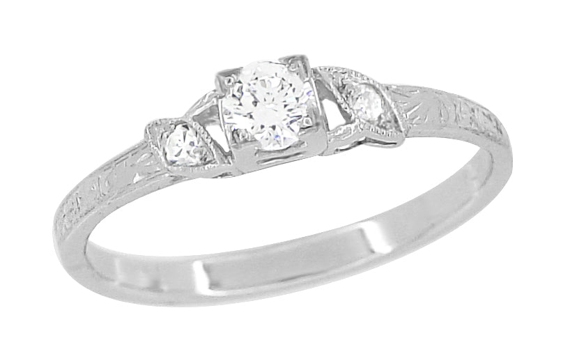 Amera 1940's Vintage Platinum Engagement Ring