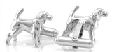 Back of Beagle Hound Cufflinks - Solid Sterling Silver - SCL107