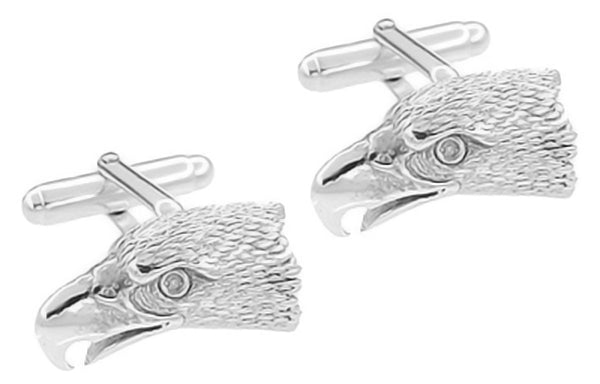 Eagle Cufflinks - Solid 925 Sterling Silver