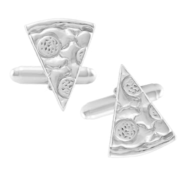 Pizza Cufflinks in Sterling Silver
