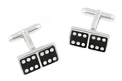 Domino Cufflinks in Sterling Silver