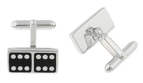 Domino Cufflinks in Sterling Silver - Item: SCL139 - Image: 2