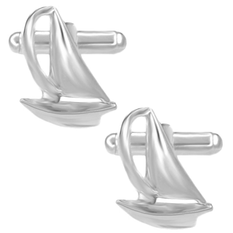 Sailboat Cufflinks - Sterling Silver Sailing Cuff Links - SCLI77