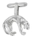 Diamond Eye Panther Cufflinks in Sterling Silver