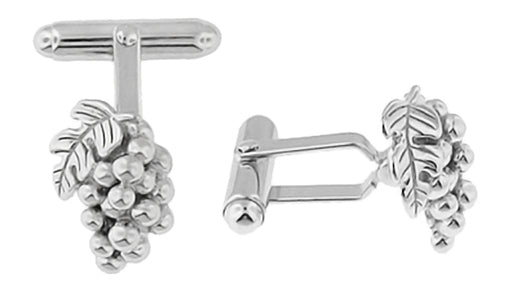Grape Cufflinks - Solid Sterling Silver Wine Grapes Cuff Links for Wine Lovers