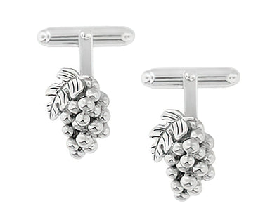 Wine Grapes Cufflinks in Solid Sterling Silver - SCL218
