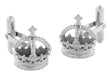 Royal Crown Cufflinks in Sterling Silver